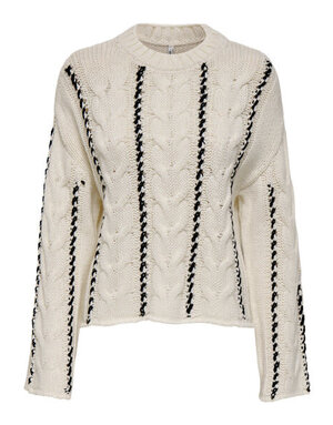 ONLY CARMAKOMA CARTESSA CABEL STITCH LS O-NECK KNT