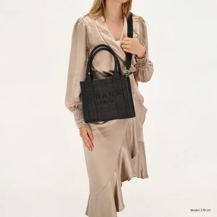 Charm London Handtas   001 Zwart