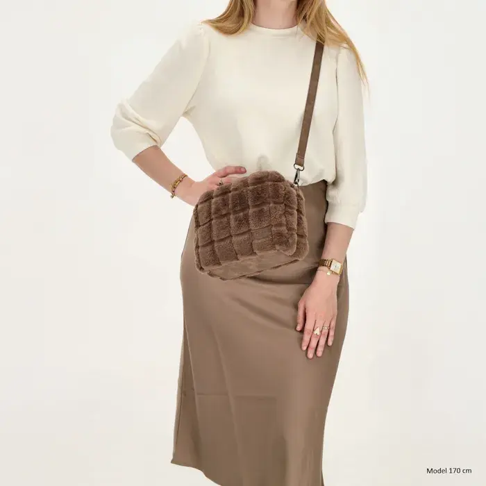 Zebra Trends Crossbodytas   119 Donkertaupe