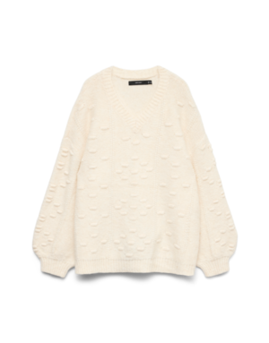 Vero Moda Curve VMCKAIA LS V-NECK PULLOVER CUR