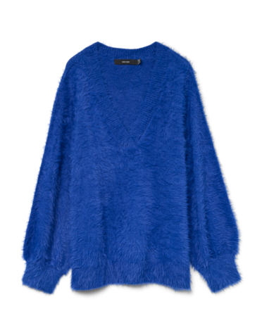 Vero Moda Curve VMCPOILU LS V-NECK PULLOVER BOO CUR