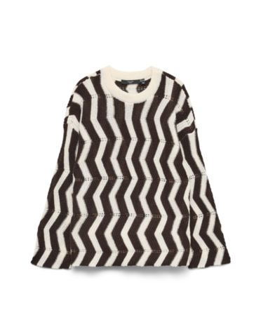 Vero Moda Curve VMCLIBRA LS O-NECK PULLOVER BF CUR