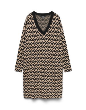 Vero Moda Curve VMCARIA LS V-NCK BATWING SHORT DRESS CUR