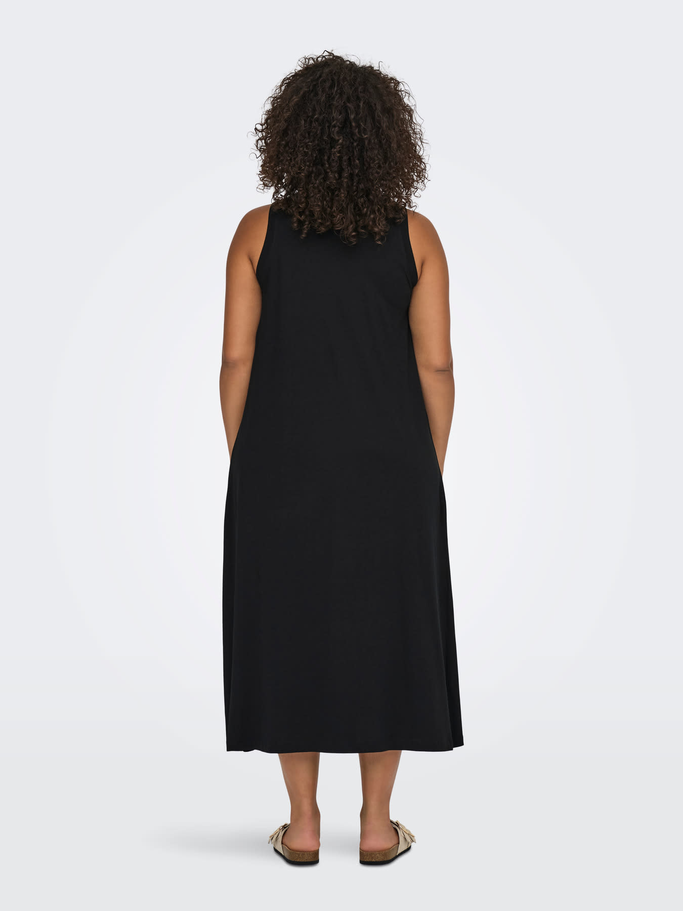 ONLY CARMAKOMA CARBLOOM MAY LIFE SL CALF V-NE DRESS JRS