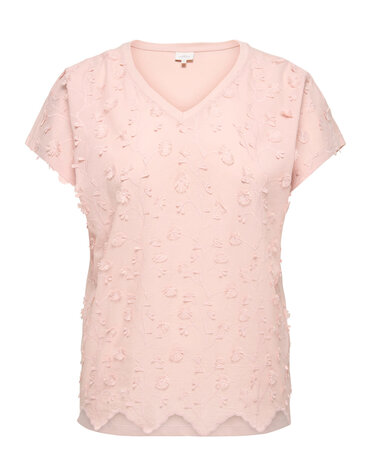 ONLY CARMAKOMA CARLULU LIFE S/S V-NECK TOP BOX JRS