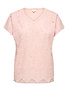 ONLY CARMAKOMA CARLULU LIFE S/S V-NECK TOP BOX JRS