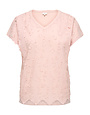 ONLY CARMAKOMA CARLULU LIFE S/S V-NECK TOP BOX JRS