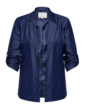 ONLY CARMAKOMA CARKAYLE-IRIA 3/4 LINEN BL BLAZER TLR