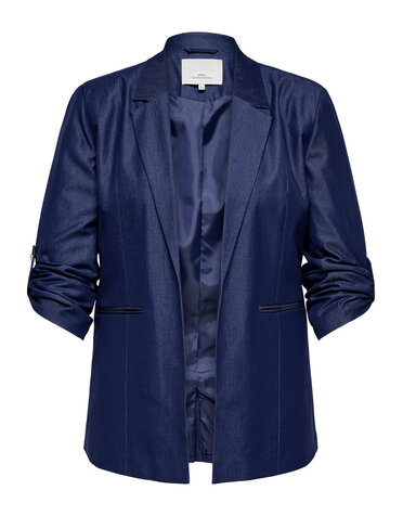 ONLY CARMAKOMA CARKAYLE-IRIA 3/4 LINEN BL BLAZER TLR