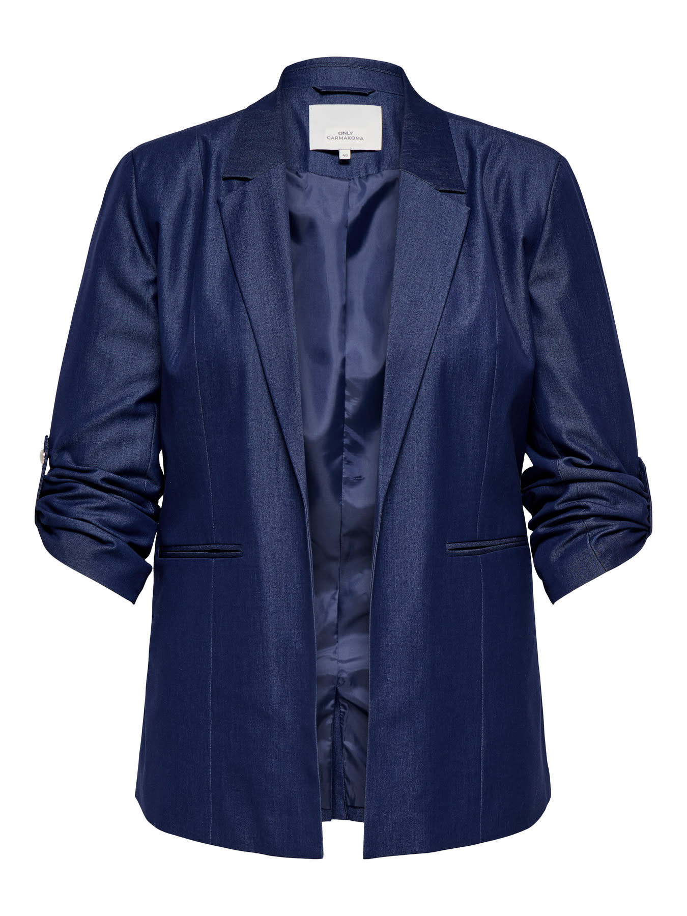 ONLY CARMAKOMA CARKAYLE-IRIA 3/4 LINEN BL BLAZER TLR