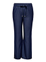 ONLY CARMAKOMA CARIRIA MW LINEN BL WIDE PANT TLR "32