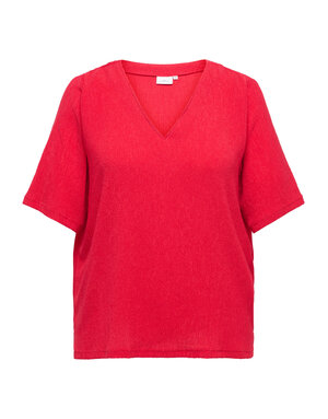 ONLY CARMAKOMA CARANNA LIFE S/S V-NECK BLOUSE JRS