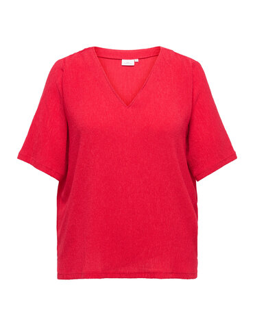 ONLY CARMAKOMA CARANNA LIFE S/S V-NECK BLOUSE JRS