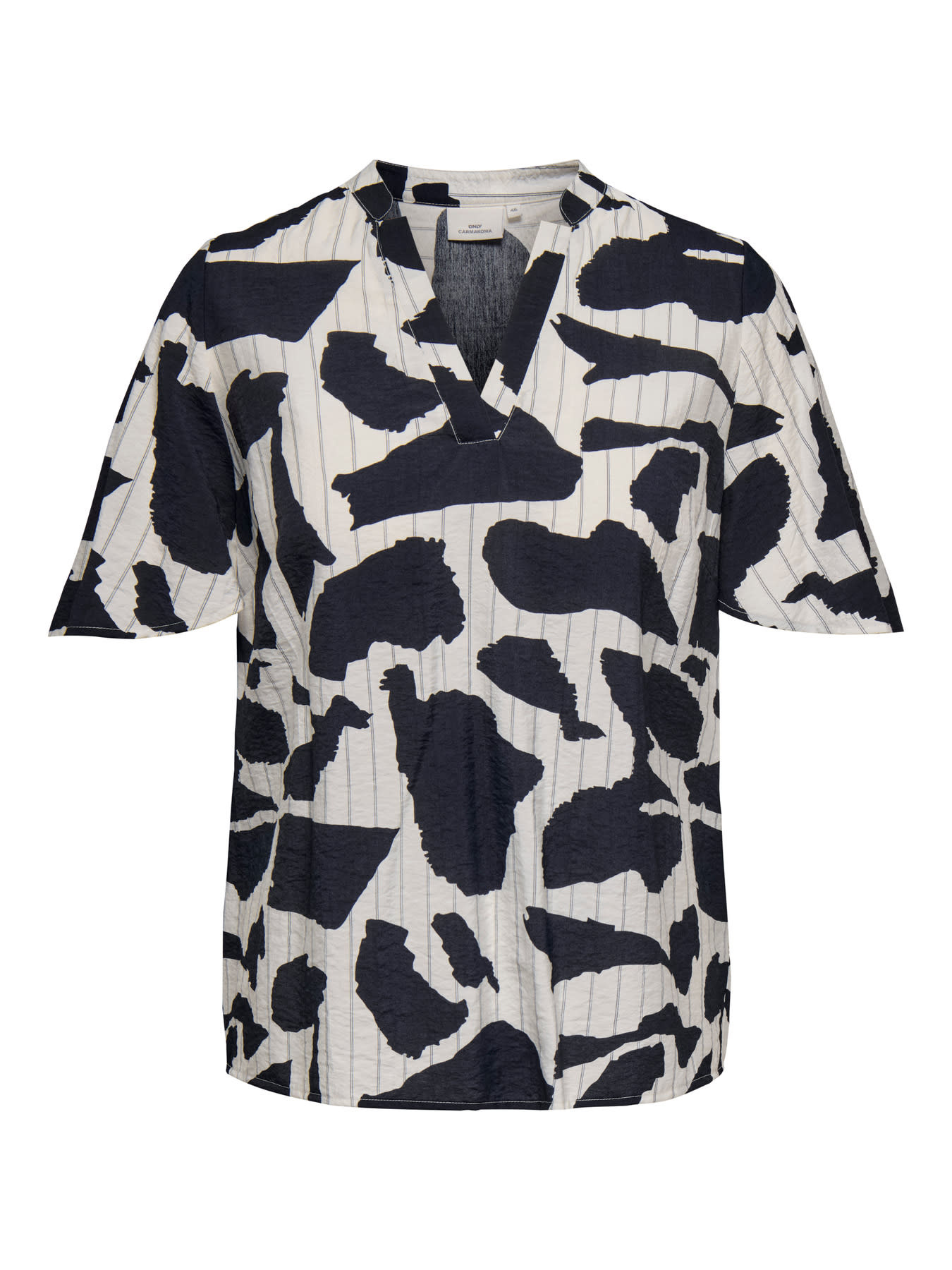 ONLY CARMAKOMA CARMISIA LIFE 2/4 V-NECK TOP AOP