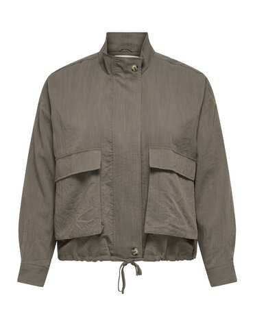 ONLY CARMAKOMA CARDONNA LS O-NECK JACKET TLR