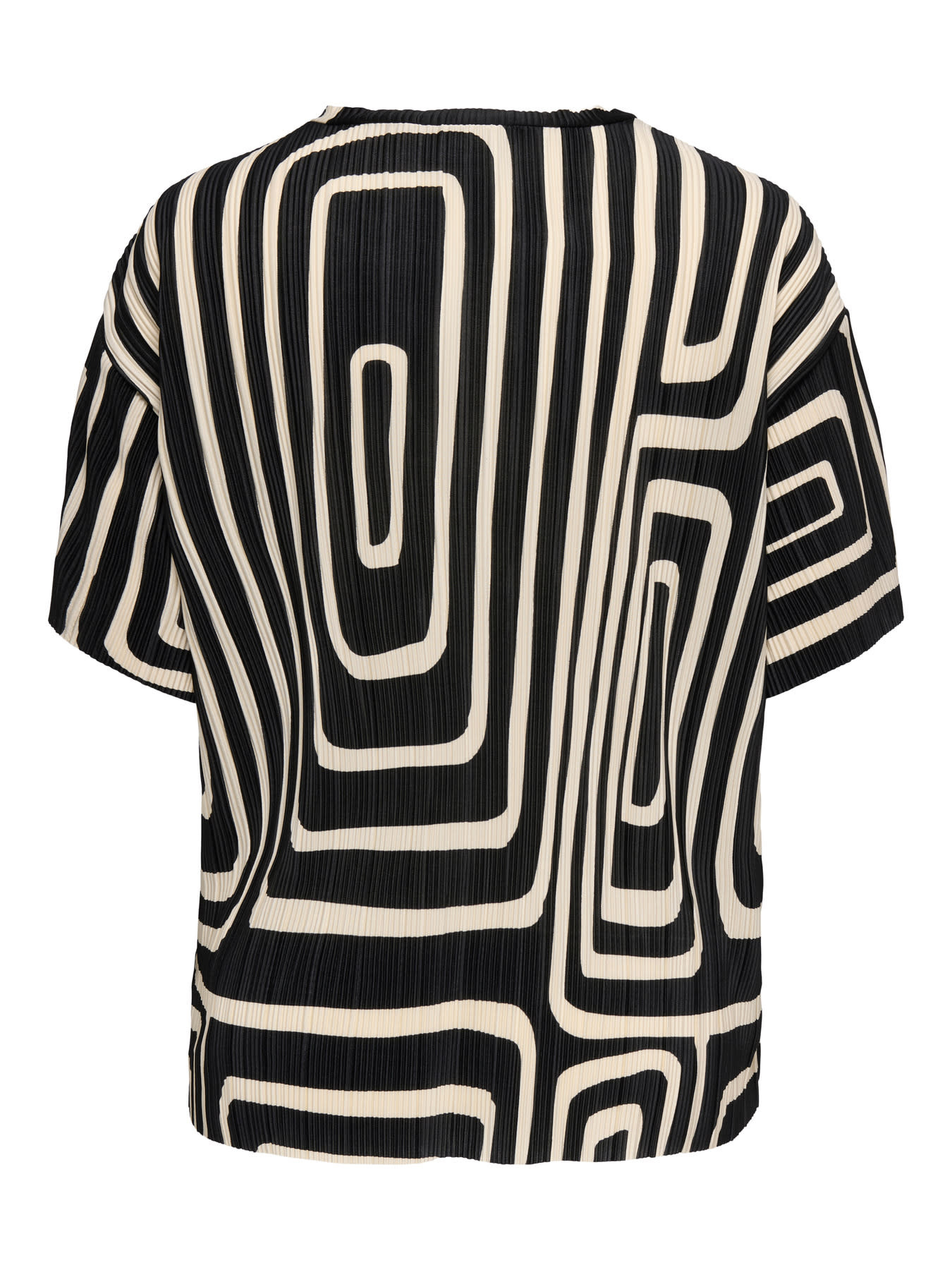 ONLY CARMAKOMA CARRAVENNA S/S PLISSE AOP TOP JRS NOOS