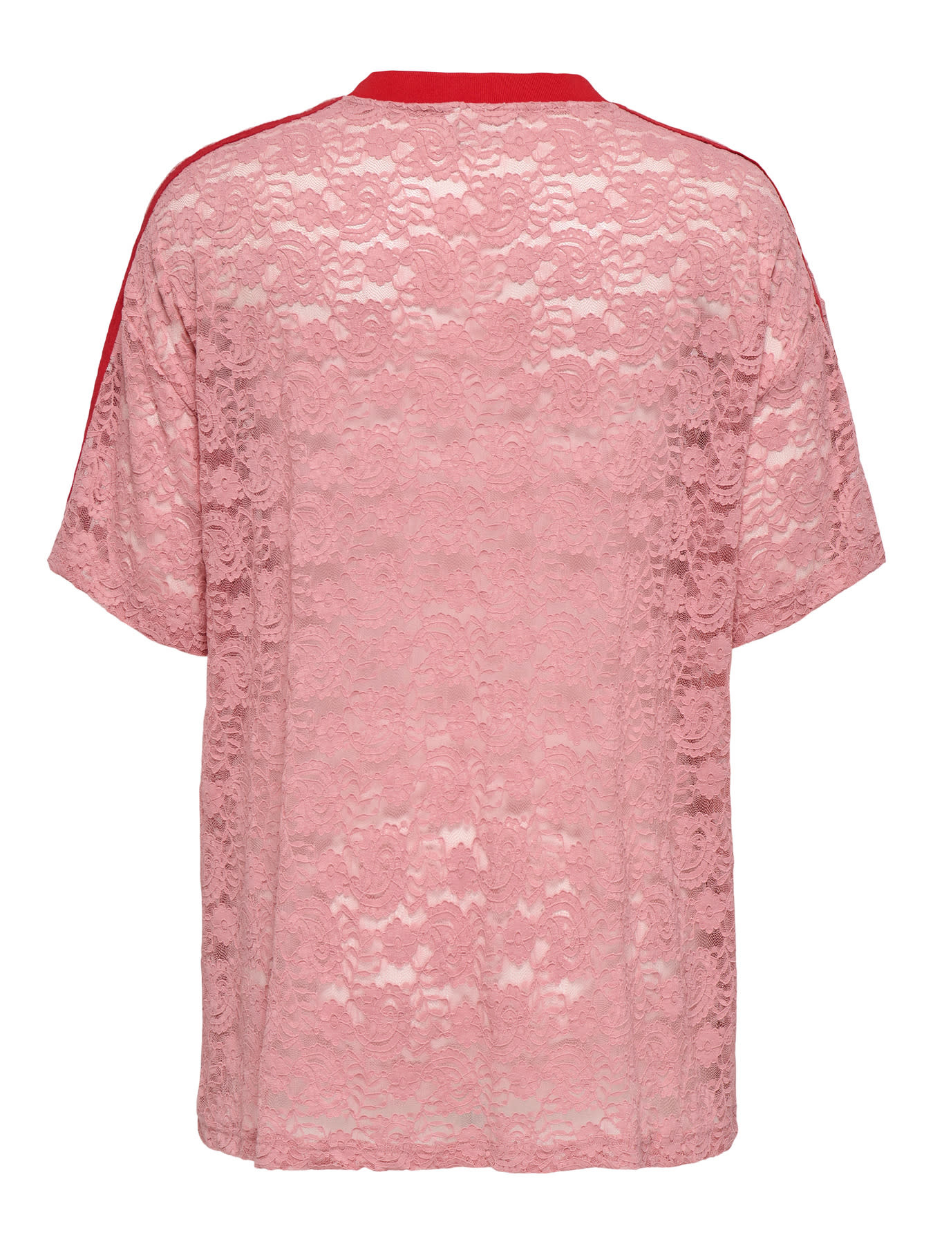 ONLY CARMAKOMA CARKIA S/S O-NECK LACE TEE JRS