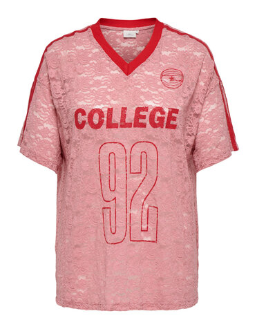 ONLY CARMAKOMA CARKIA S/S O-NECK LACE TEE JRS