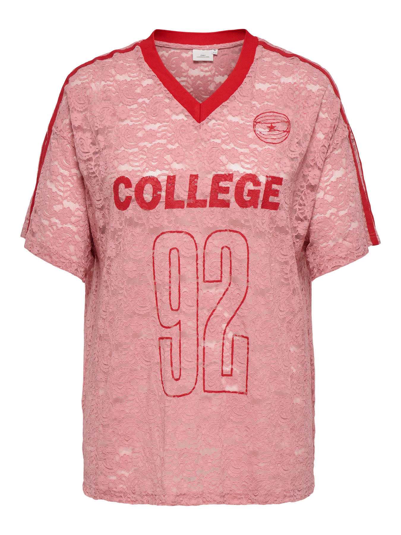 ONLY CARMAKOMA CARKIA S/S O-NECK LACE TEE JRS