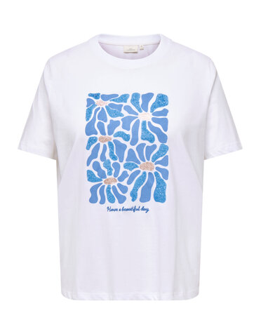 ONLY CARMAKOMA CARALBERTE LIFE S/S BOXY TEE JRS