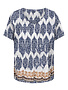 ONLY CARMAKOMA CARHAVANA LIFE SS V-NECK TOP AOP