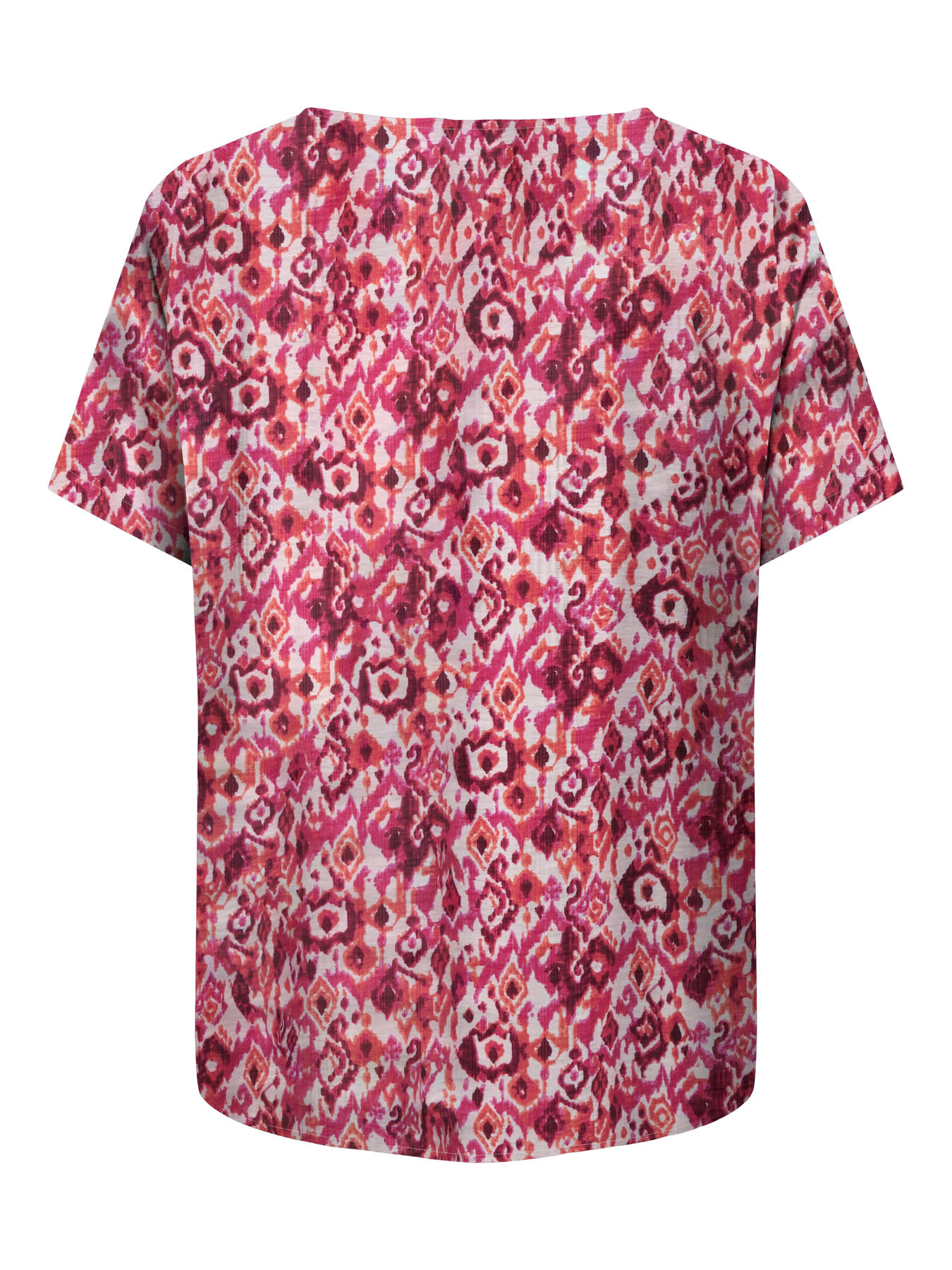 ONLY CARMAKOMA CARHAVANA LIFE SS V-NECK TOP AOP