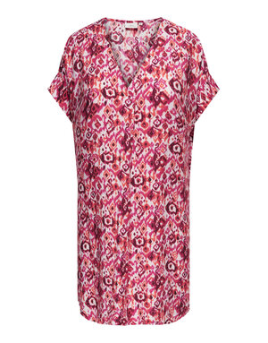 ONLY CARMAKOMA CARHAVANA LIFE IN ONE V-NECK DRESS AOP