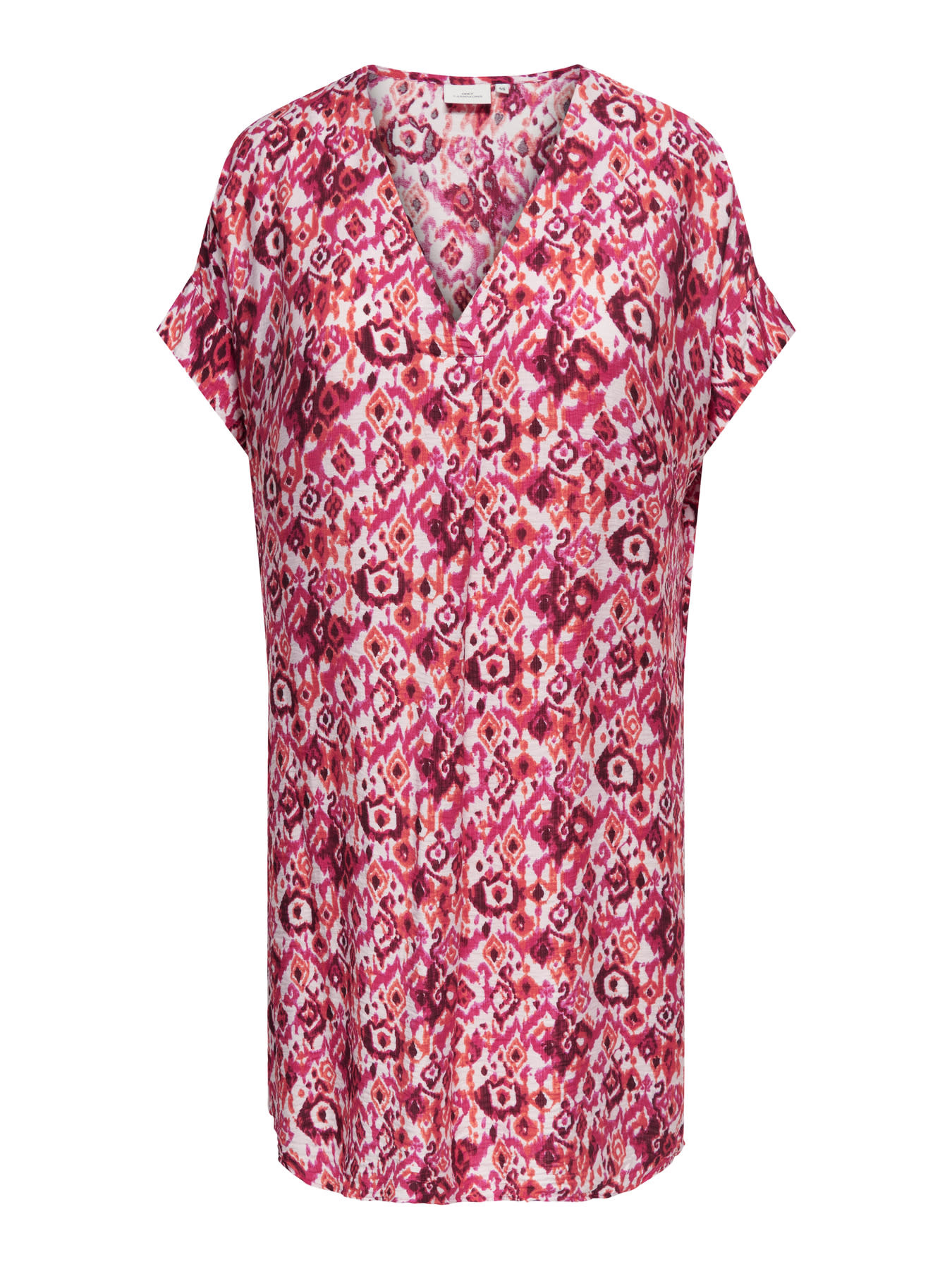 ONLY CARMAKOMA CARHAVANA LIFE IN ONE V-NECK DRESS AOP