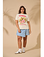 ONLY CARMAKOMA CARJENNY LIFE SS PRINT JEANS TEE JRS