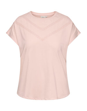 ONLY CARMAKOMA CARCORAL CAPSLEEVE O-NECK TEE JRS