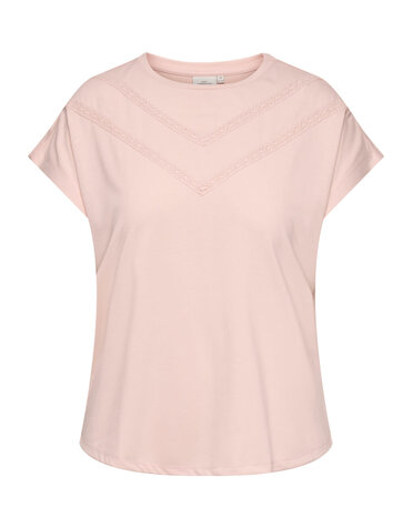 ONLY CARMAKOMA CARCORAL CAPSLEEVE O-NECK TEE JRS