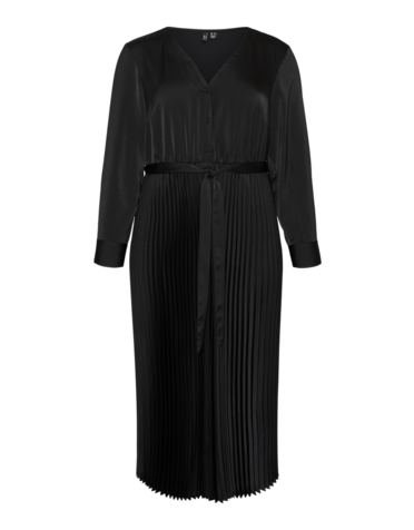Vero Moda Curve VMCCINDY PLISSE L/S 7/8 DRESS WVN GA CUR