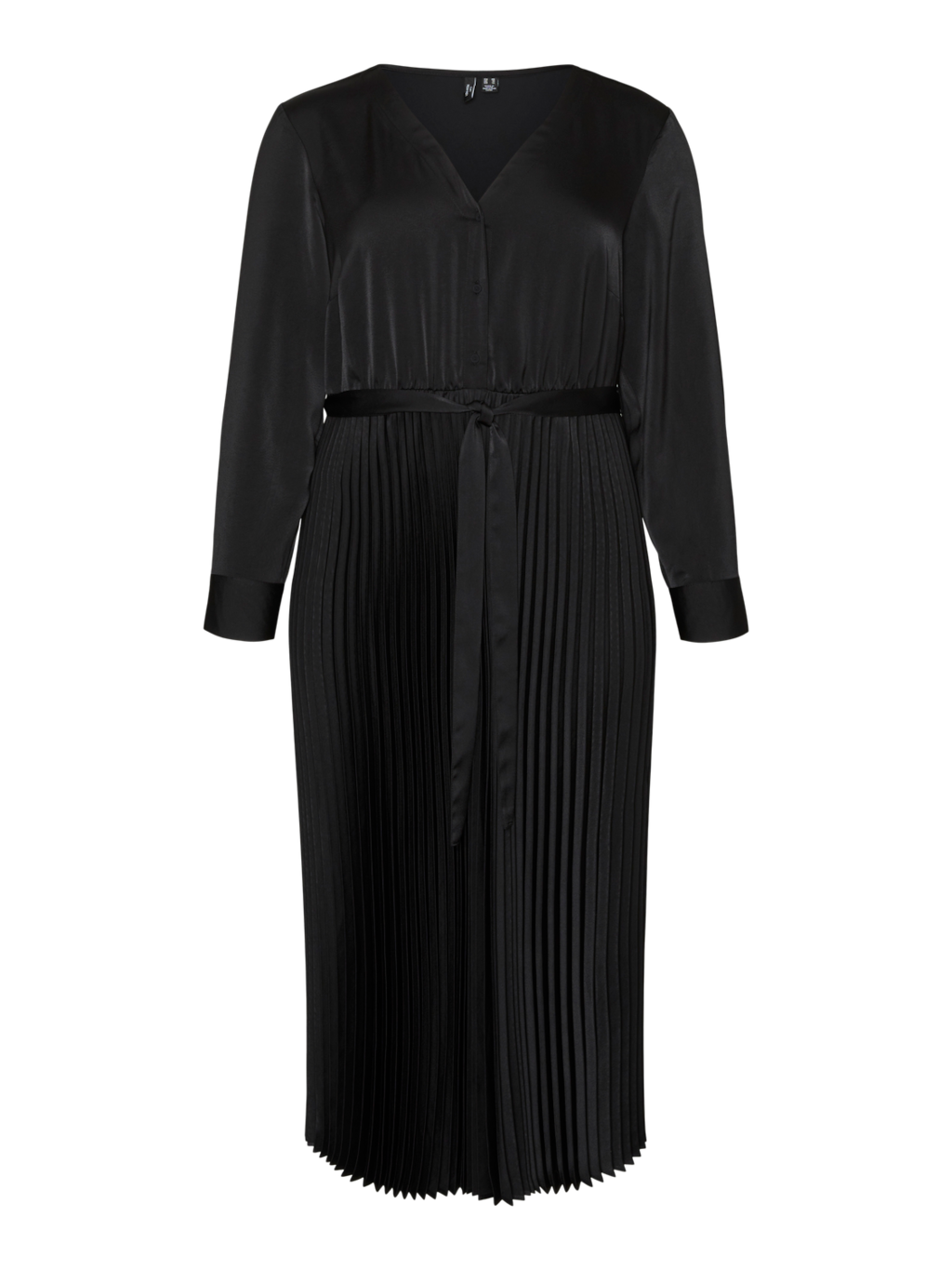 Vero Moda Curve VMCCINDY PLISSE L/S 7/8 DRESS WVN GA CUR