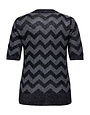 ONLY CARMAKOMA CARJILLO SS PATTERN O-NECK GLITTER KNT