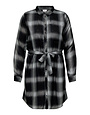 ONLY CARMAKOMA CARRILEY LIFE LS RHINEST CHECK DRESS WVN