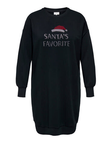 ONLY CARMAKOMA CARSANTA XMAS L/S O-NECK SWEAT DRESS JRS