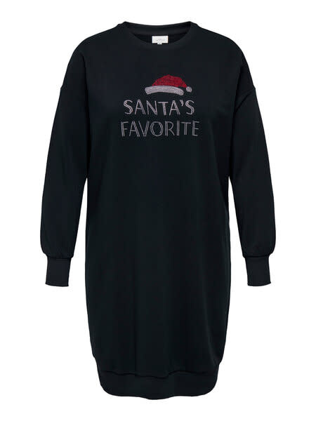 ONLY CARMAKOMA CARSANTA XMAS L/S O-NECK SWEAT DRESS JRS