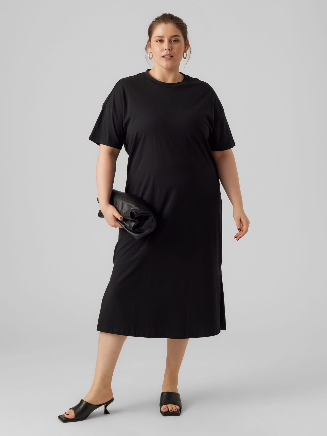 Vero Moda Curve VMCMOLLY SS OVERSIZE CALF DRESS NOOS CUR