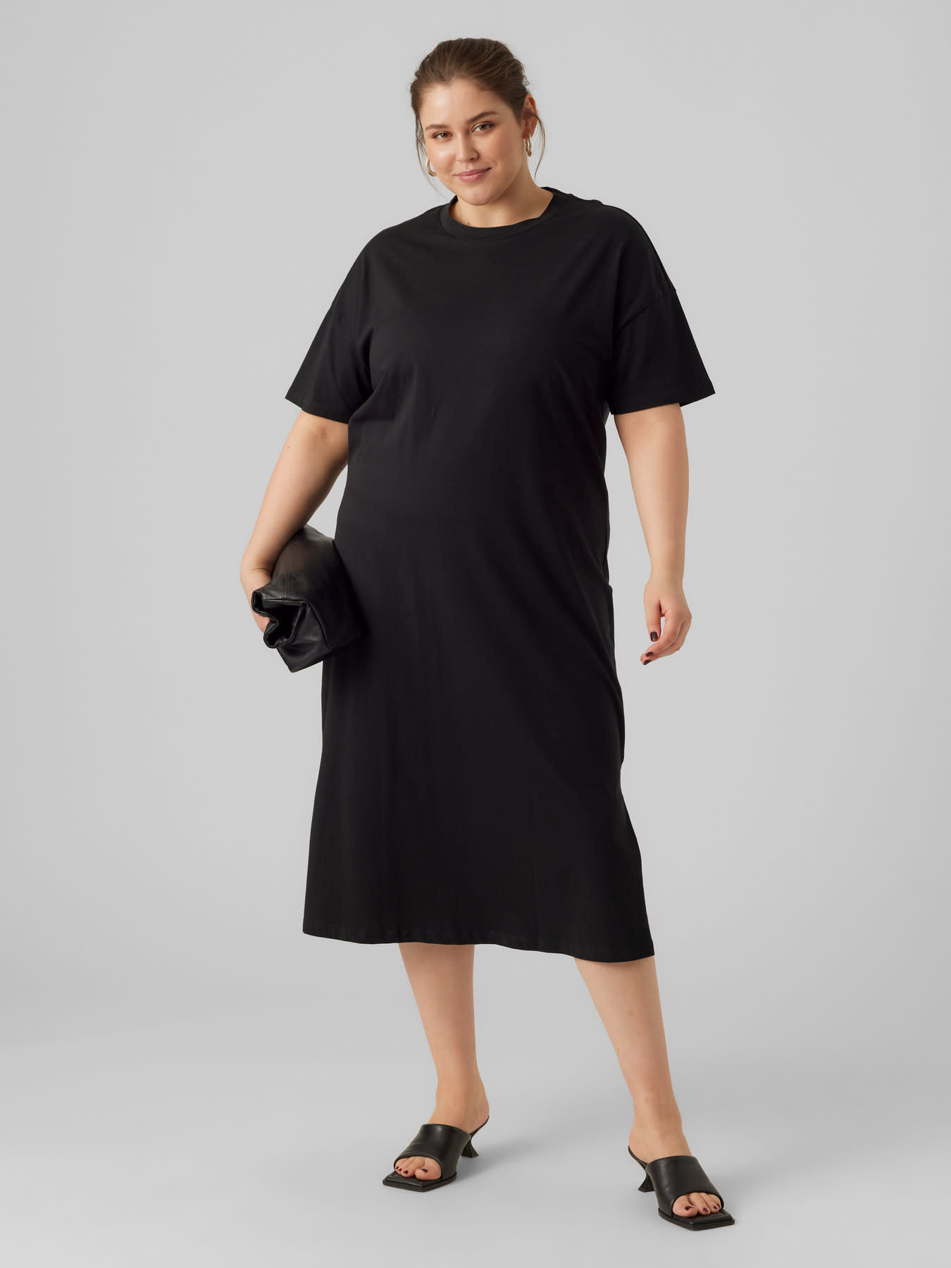Vero Moda Curve VMCMOLLY SS OVERSIZE CALF DRESS NOOS CUR