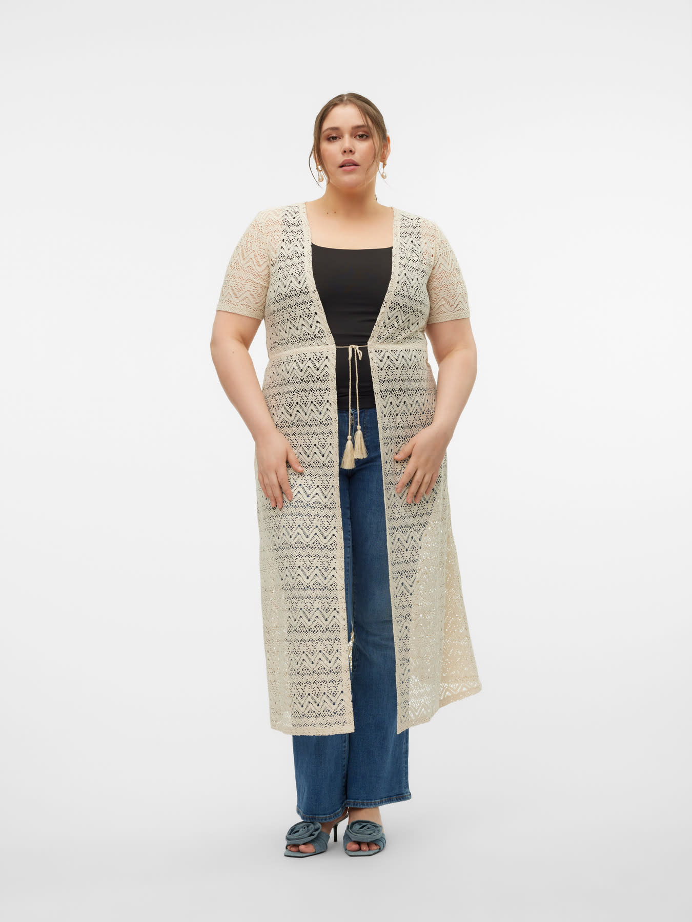 Vero Moda Curve VMCMAYA 2/4 ANKLE CARDIGAN JRS SPE CUR