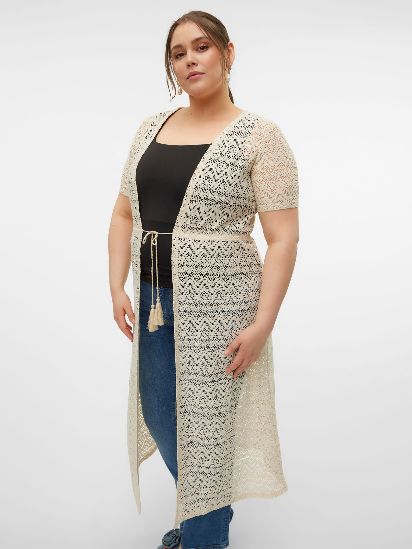 Vero Moda Curve VMCMAYA 2/4 ANKLE CARDIGAN JRS SPE CUR