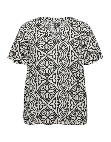Vero Moda Curve VMCMENNY SS TOP WVN GA CUR