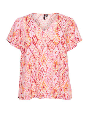 Vero Moda Curve VMCEASY JOY V-NECK SS BLOUSE WVN GA CUR