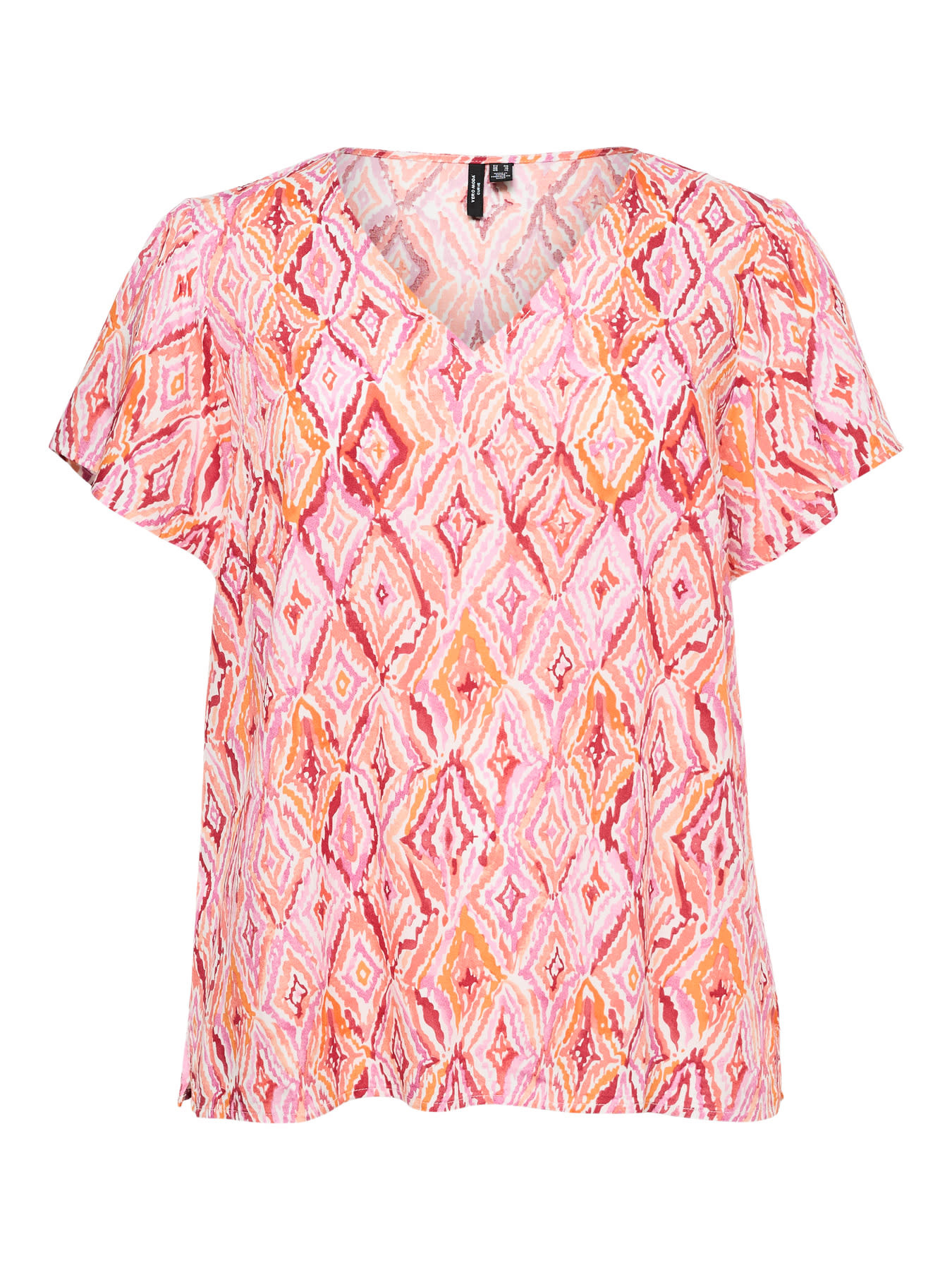 Vero Moda Curve VMCEASY JOY V-NECK SS BLOUSE WVN GA CUR