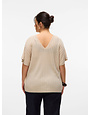 Vero Moda Curve VMCBARBADOS SS V-BACK PULLOVER GA CUR