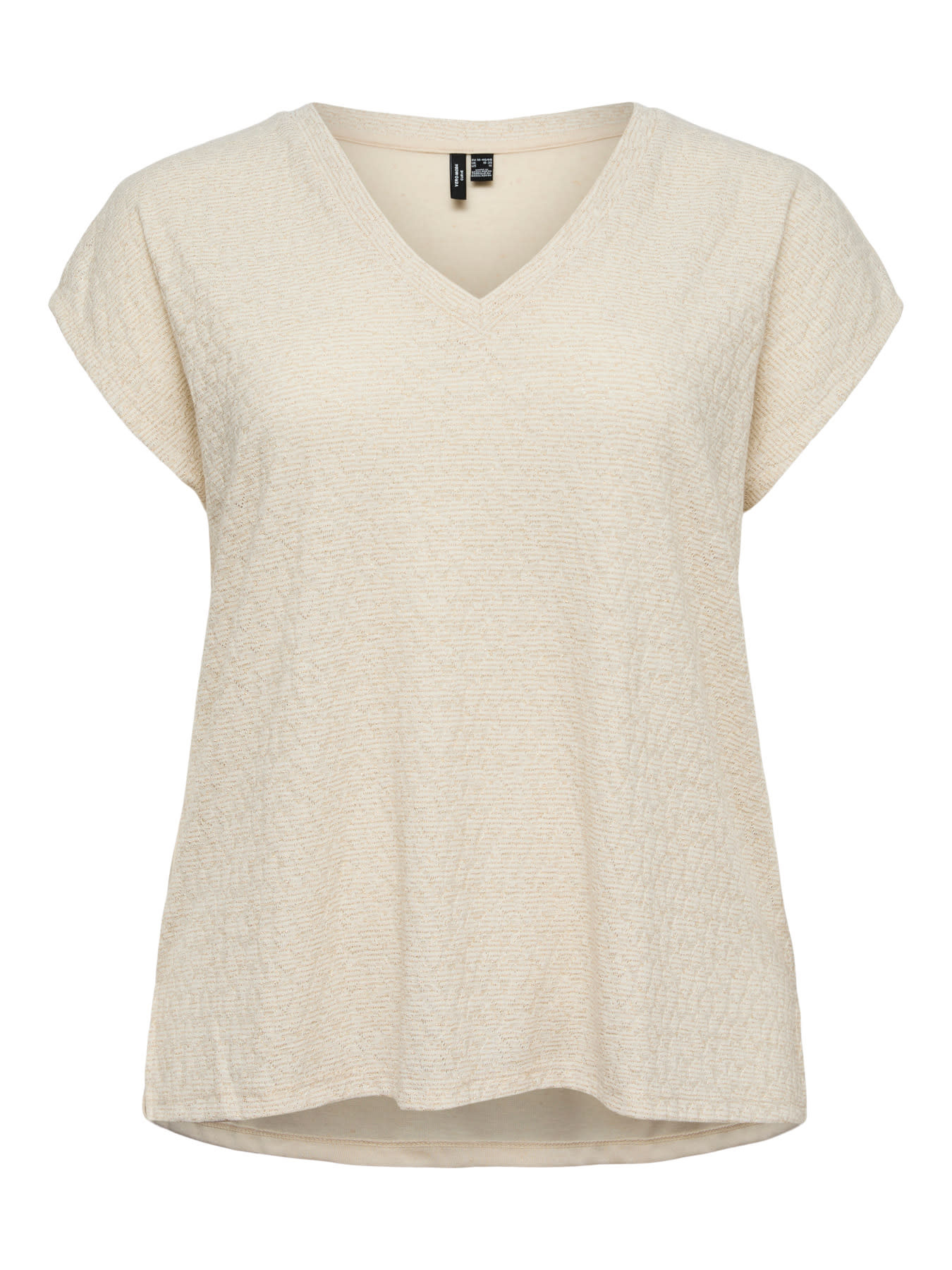 Vero Moda Curve VMCKIMMIE S/S V-NECK TOP JRS BTQ CUR