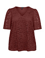 Vero Moda Curve VMCHONEY LACE S/S TOP WVN GA CUR