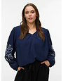 Vero Moda Curve VMCANYA LS EMB TOP WVN CUR