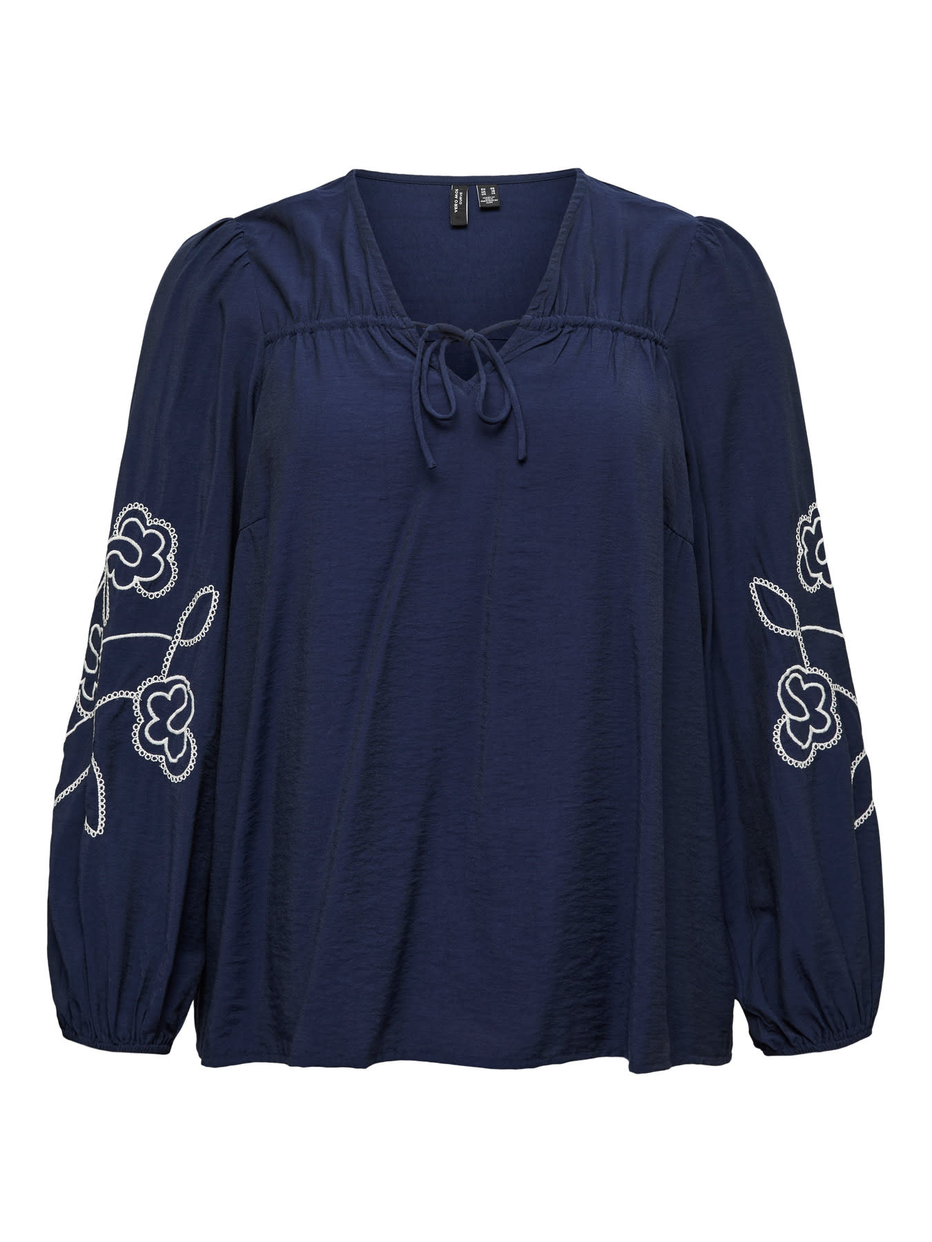 Vero Moda Curve VMCANYA LS EMB TOP WVN CUR