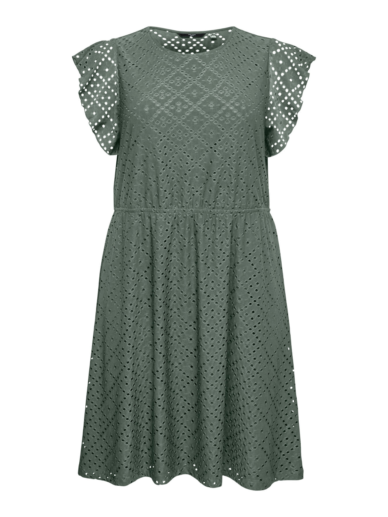 Vero Moda Curve VMCTASSA SL FRILL  SHORT DRESS JRS CUR